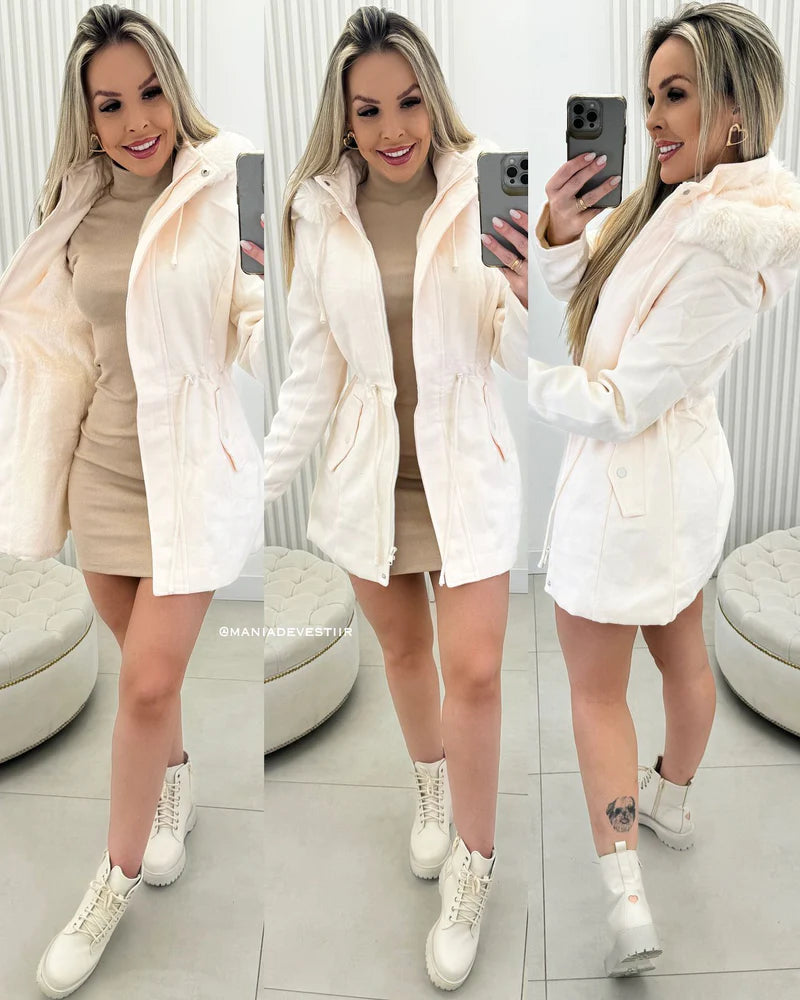 Parka Lã Batida Ingrid